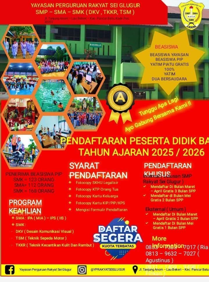 Brosur PPDB Perguruan Rakyat